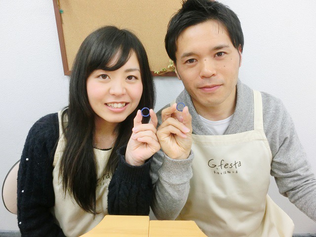 指輪を手作りした先輩カップル 愛知県名古屋市　Yさん・Sさん