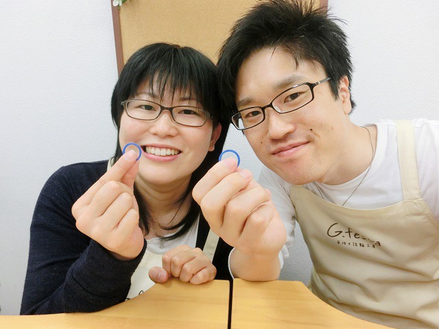指輪を手作りした先輩カップル 愛知県名古屋市　Rさん・Iさん