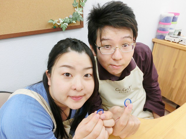 指輪を手作りした先輩カップル 愛知県名古屋市　Yさん・Yさん