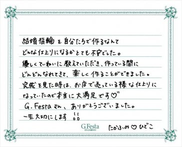 愛知県名古屋市　Tさん・Hさんの声