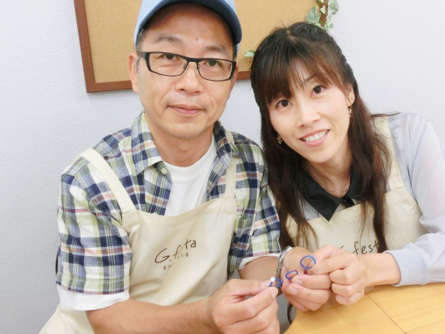 指輪を手作りした先輩カップル 愛知県知多郡　Yさん・Aさん