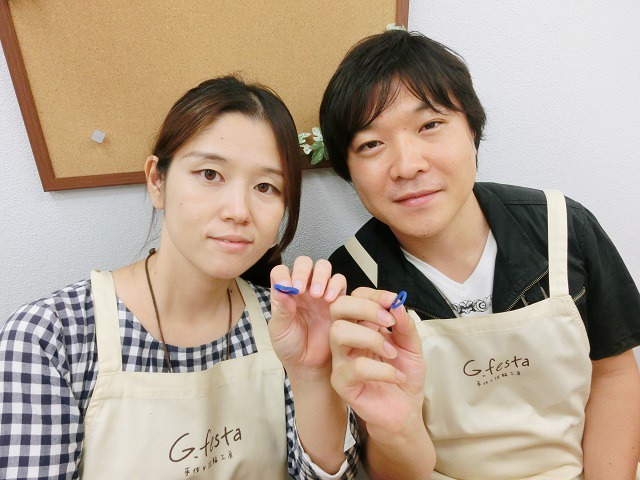 指輪を手作りした先輩カップル 名古屋市中川区　Kさん・Mさん