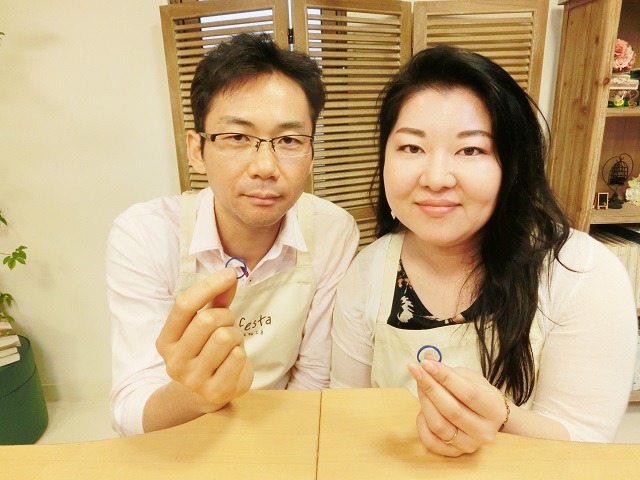 指輪を手作りした先輩カップル 愛知県江南市　Yさん・Mさん