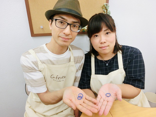 指輪を手作りした先輩カップル 愛知県名古屋市　Kさん・Mさん
