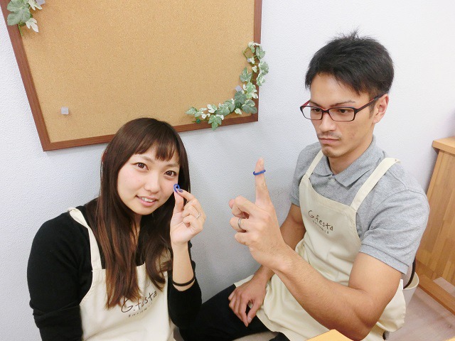 指輪を手作りした先輩カップル 愛知県名古屋市　Yさん・Sさん