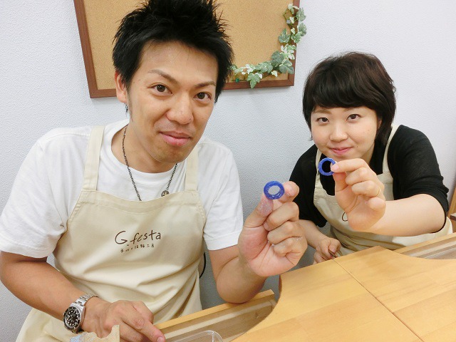 指輪を手作りした先輩カップル 愛知県名古屋市　Mさん・Hさん