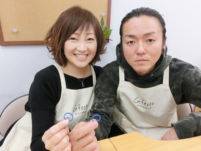 指輪を手作りした先輩カップル 愛知県知立市　Hさん・Tさん