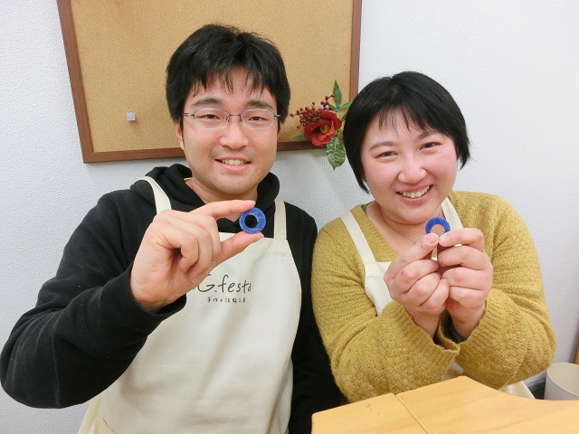 指輪を手作りした先輩カップル 愛知県春日井市　Sさん・Hさん