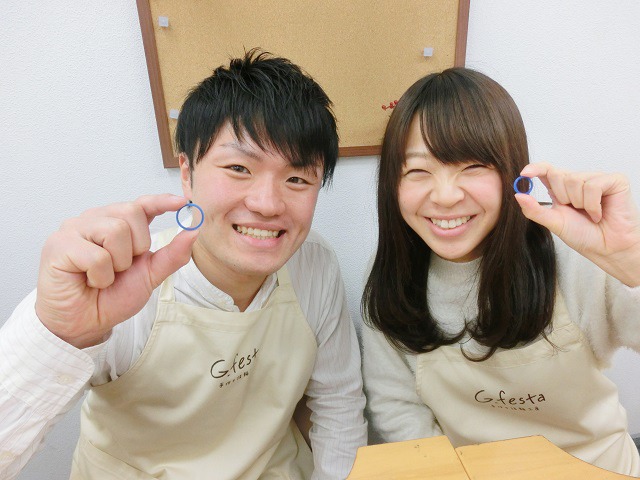 指輪を手作りした先輩カップル 愛知県名古屋市　Yさん・Mさん