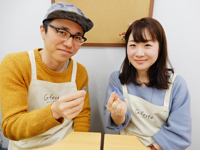 指輪を手作りした先輩カップル 愛知県名古屋市　Kさん・Sさん