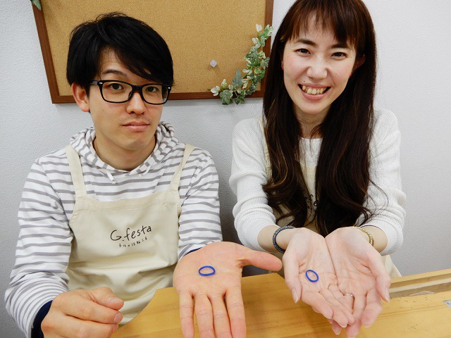 指輪を手作りした先輩カップル 愛知県名古屋市　Yさん・Mさん