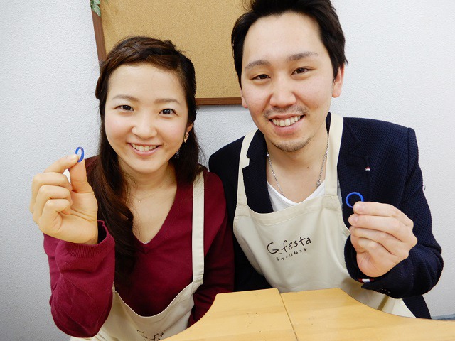 指輪を手作りした先輩カップル 愛知県名古屋市　Kさん・Yさん