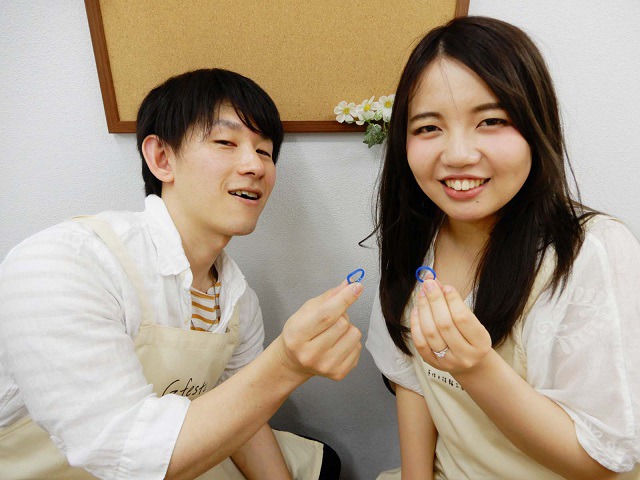 指輪を手作りした先輩カップル 愛知県清須市　Sさん・Mさん
