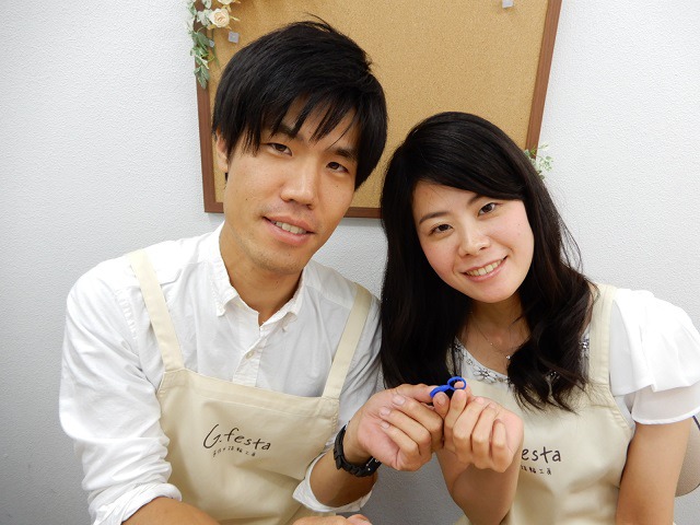 指輪を手作りした先輩カップル 愛知県名古屋市　Hさん・Yさん