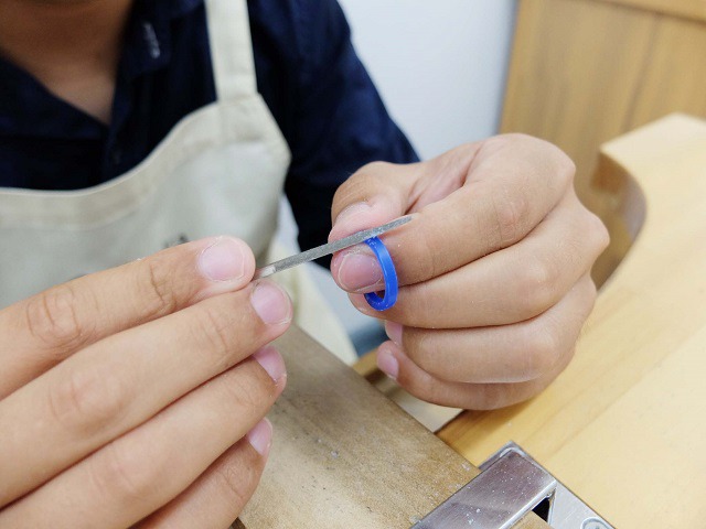 指輪を手作りした先輩カップル 愛知県額田郡　Yさん