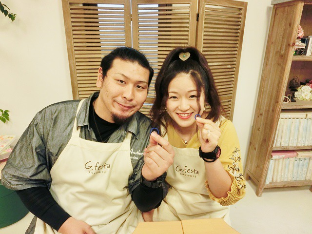 指輪を手作りした先輩カップル 岐阜県美濃加茂市　Kさん・Nさん