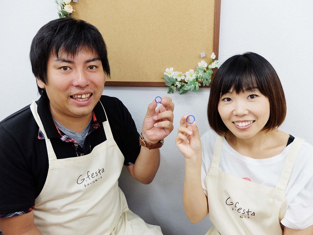 指輪を手作りした先輩カップル 愛知県名古屋市　Kさん・Kさん