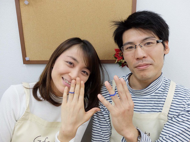 指輪を手作りした先輩カップル 愛知県名古屋市　Tさん・Hさん