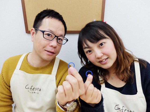 指輪を手作りした先輩カップル 愛知県刈谷市　Kさん・Yさん