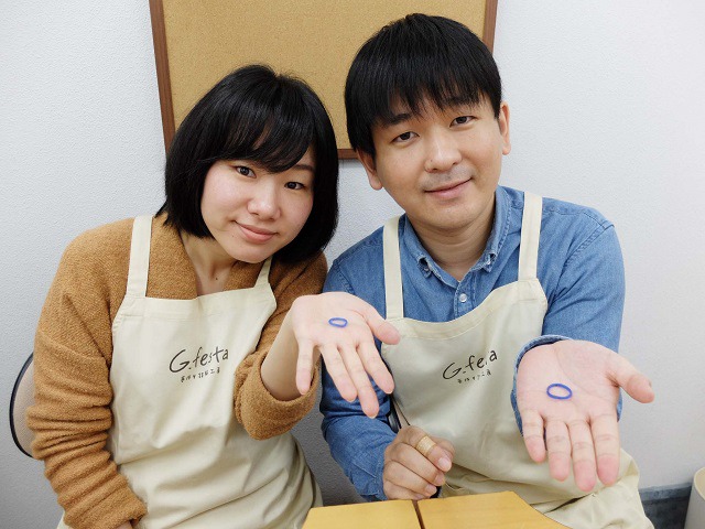 指輪を手作りした先輩カップル 愛知県名古屋市　Tさん・Sさん