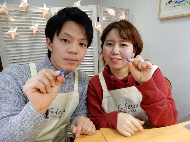 指輪を手作りした先輩カップル 愛知県清須市　Yさん・Aさん