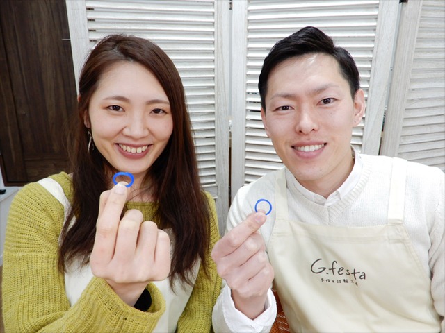 指輪を手作りした先輩カップル 愛知県稲沢市　Tさん・Sさん