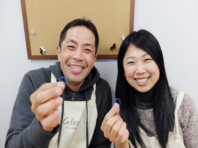 指輪を手作りした先輩カップル 愛知県名古屋市　Kさん・Nさん