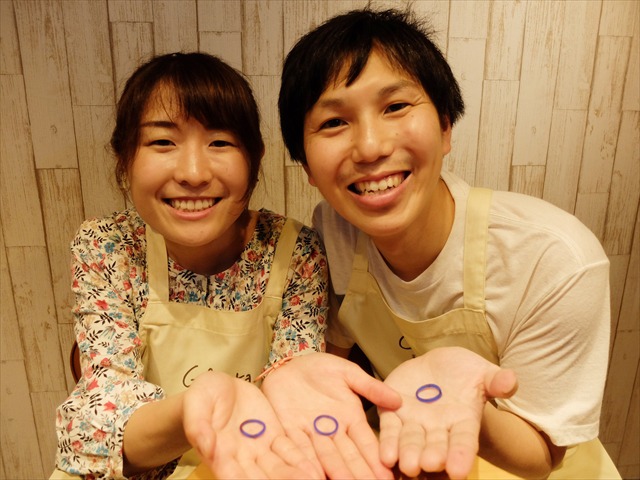 指輪を手作りした先輩カップル 愛知県豊明市　Tさん・Cさん