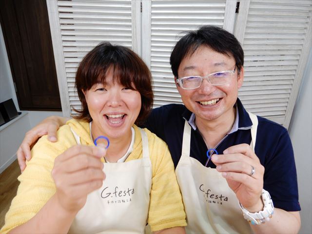 指輪を手作りした先輩カップル 静岡県磐田市　Sさん・Sさん