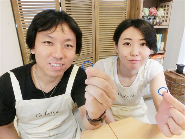 指輪を手作りした先輩カップル 岐阜県関市　Kさん・Yさん