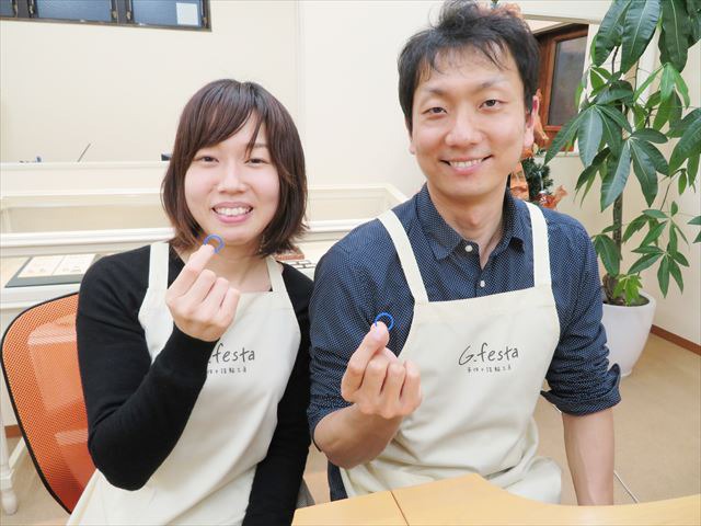 指輪を手作りした先輩カップル 三重県津市　Jさん・Yさん