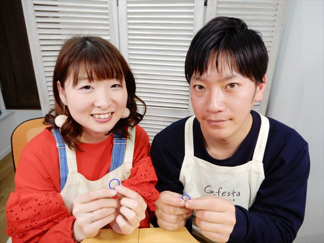 指輪を手作りした先輩カップル 愛知県安城市　Rさん・Aさん