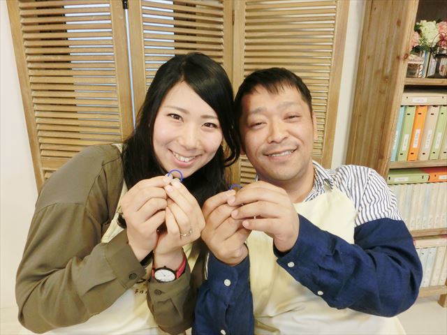指輪を手作りした先輩カップル 愛知県一宮市　Kさん・Mさん