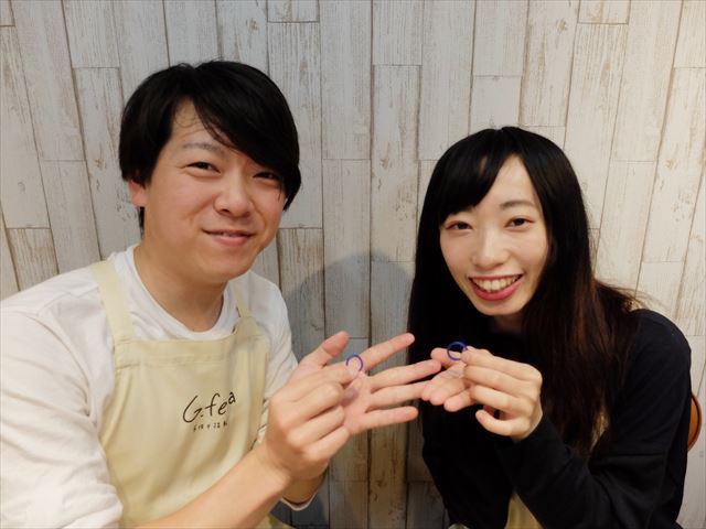 指輪を手作りした先輩カップル 愛知県名古屋市　Tさん・Aさん