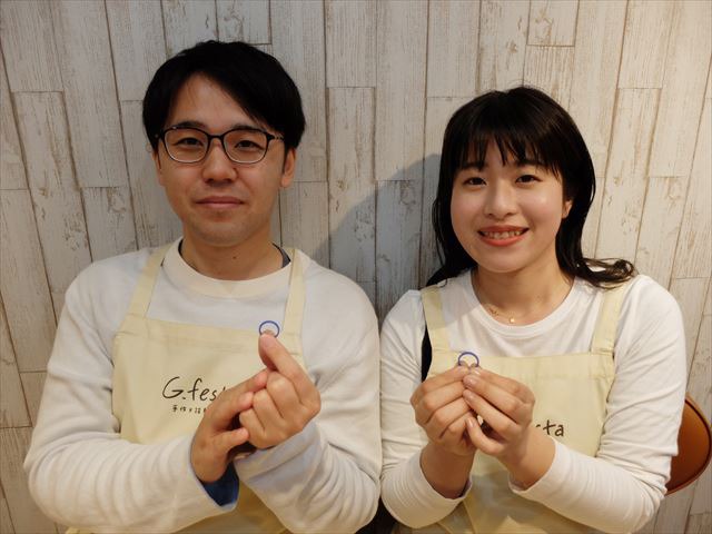 指輪を手作りした先輩カップル 三重県鈴鹿市　Yさん・Sさん