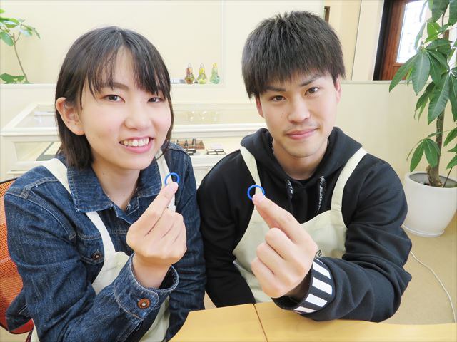 指輪を手作りした先輩カップル 三重県鈴鹿市　Tさん・Rさん