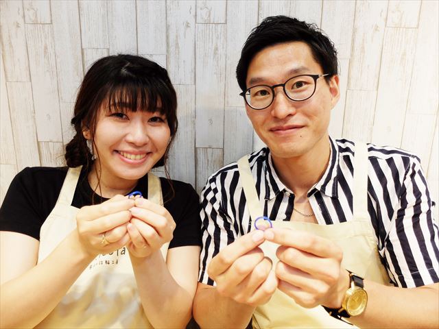 指輪を手作りした先輩カップル 愛知県名古屋市　Tさん・Kさん