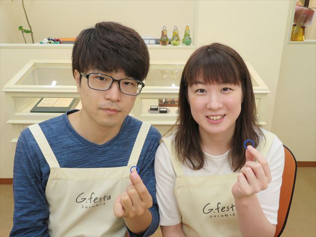 指輪を手作りした先輩カップル 三重県松阪市　Iさん・Aさん