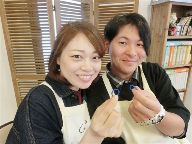指輪を手作りした先輩カップル 愛知県名古屋市　Fさん・Aさん