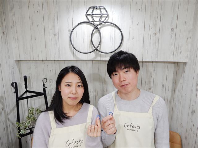 指輪を手作りした先輩カップル 千葉県浦安市　Mさん・Cさん