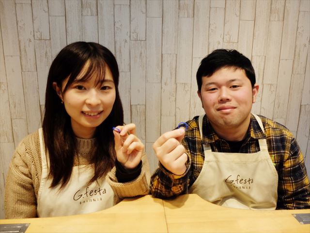 指輪を手作りした先輩カップル 愛知県名古屋市　Tさん・Sさん