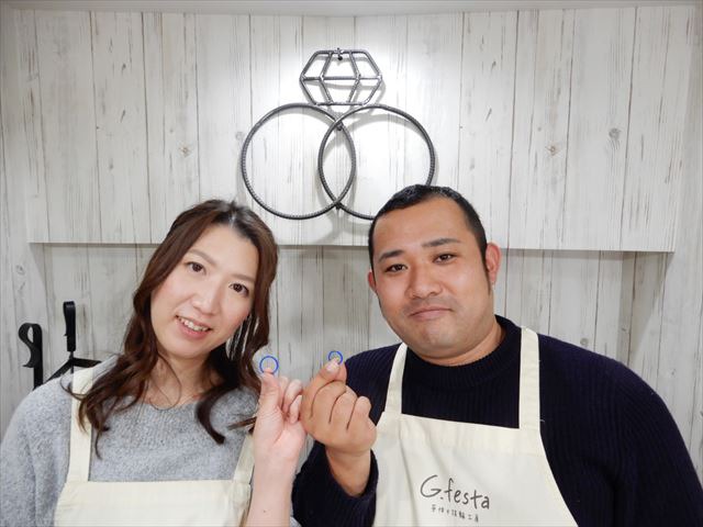 指輪を手作りした先輩カップル 愛知県岡崎市　Tさん・Mさん