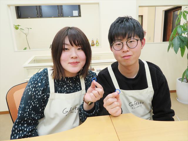 指輪を手作りした先輩カップル 三重県名張市　Sさん・Mさん