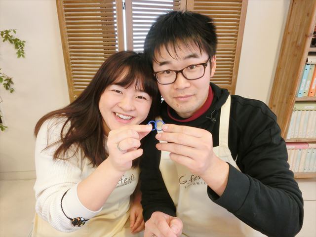 指輪を手作りした先輩カップル 岐阜県羽島郡　Yさん・Mさん