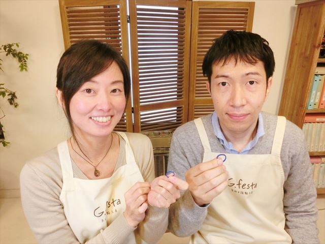 指輪を手作りした先輩カップル 岐阜県岐阜市　Tさん・Yさん