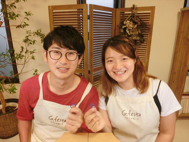 指輪を手作りした先輩カップル 岐阜県安八郡　Tさん・Rさん