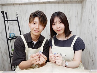 指輪を手作りした先輩カップル 愛知県知多郡　Mさん・Kさん