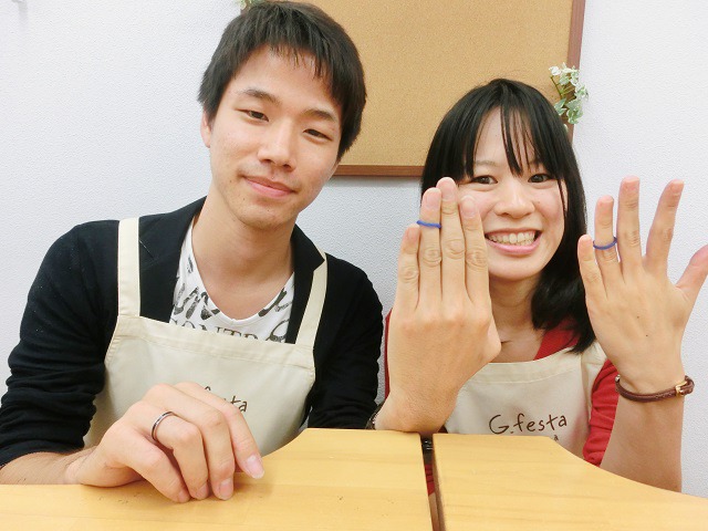指輪を手作りした先輩カップル 愛知県安城市　Rさん・Yさん