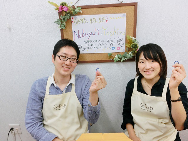 指輪を手作りした先輩カップル 愛知県名古屋市　Nさん・Yさん