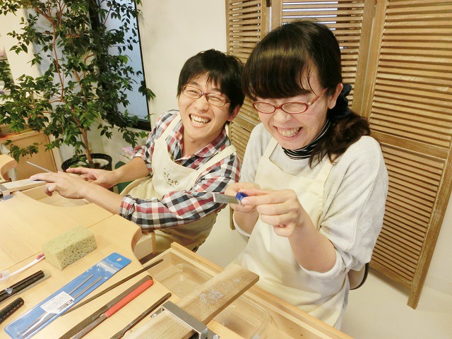 指輪を手作りした先輩カップル 三重県名張市　Yさん・Yさん